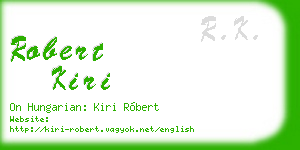 robert kiri business card